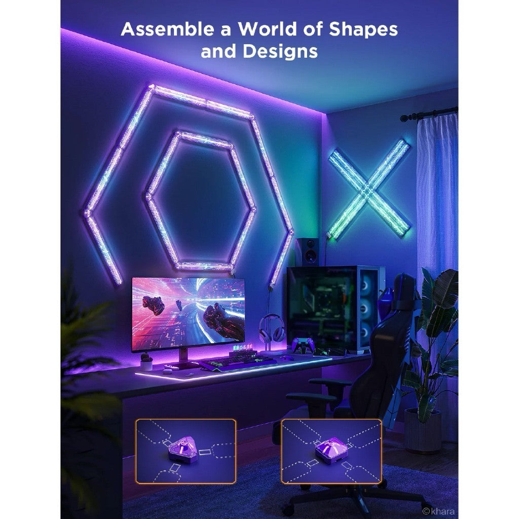 goSmart Asia Govee Glide Smart Wall Light (8+4) (6+1) Gaming Light Neon Light Smart Light Lampu Dinding