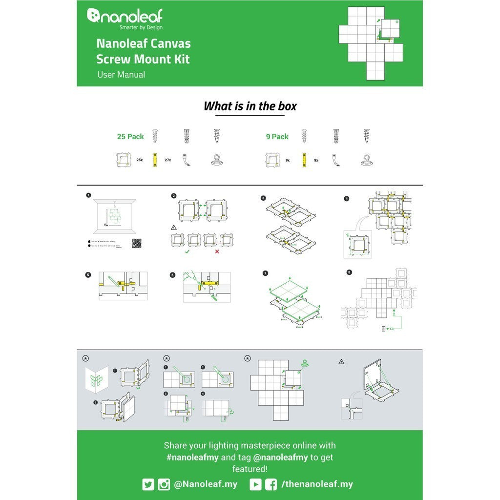 Accessories Nanoleaf Canvas Mounting Kit (9 set)