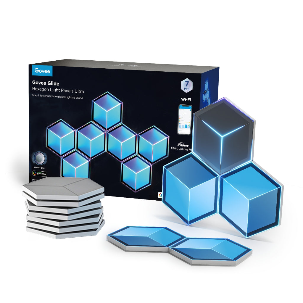 goSmart Asia Govee Hexa/Hexa Pro 7 Pcs Smart LED Hexagon Wall Lights Wifi Gaming Light Lampu Dinding