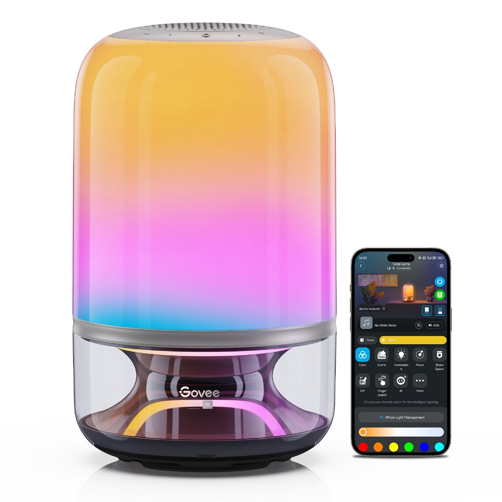 goSmart Asia Govee Aura Smart Table Light RGBIC Lamp Table Lamp Bedside Lamp Smart Light Table Light Lampu Meja