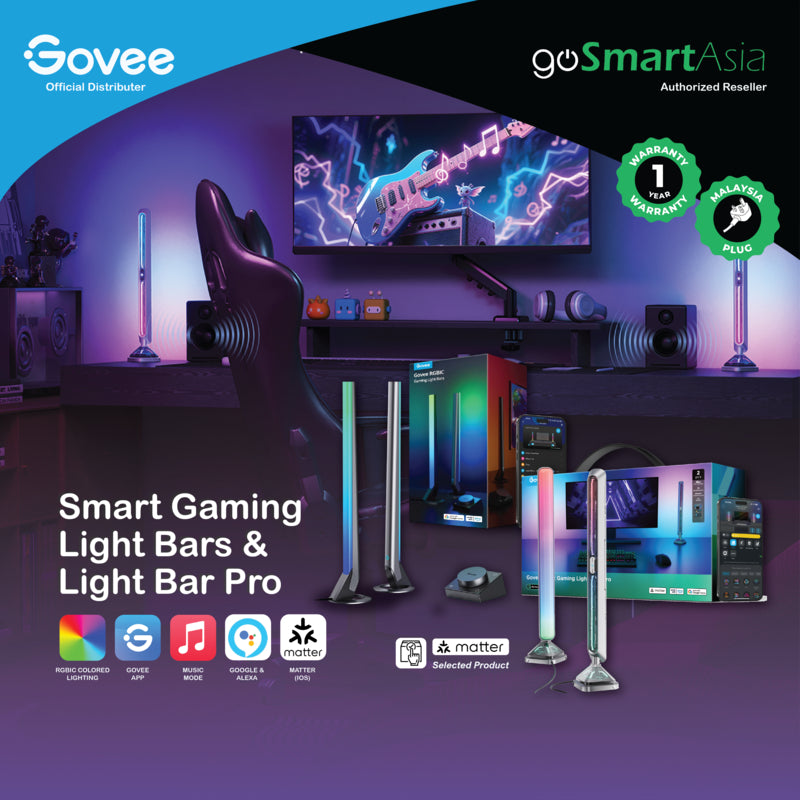 goSmart Asia Govee Smart Gaming Light Bars Pro Gaming Light Smart Light RGB Light LED Light Lampu Hiasan Lampu LED