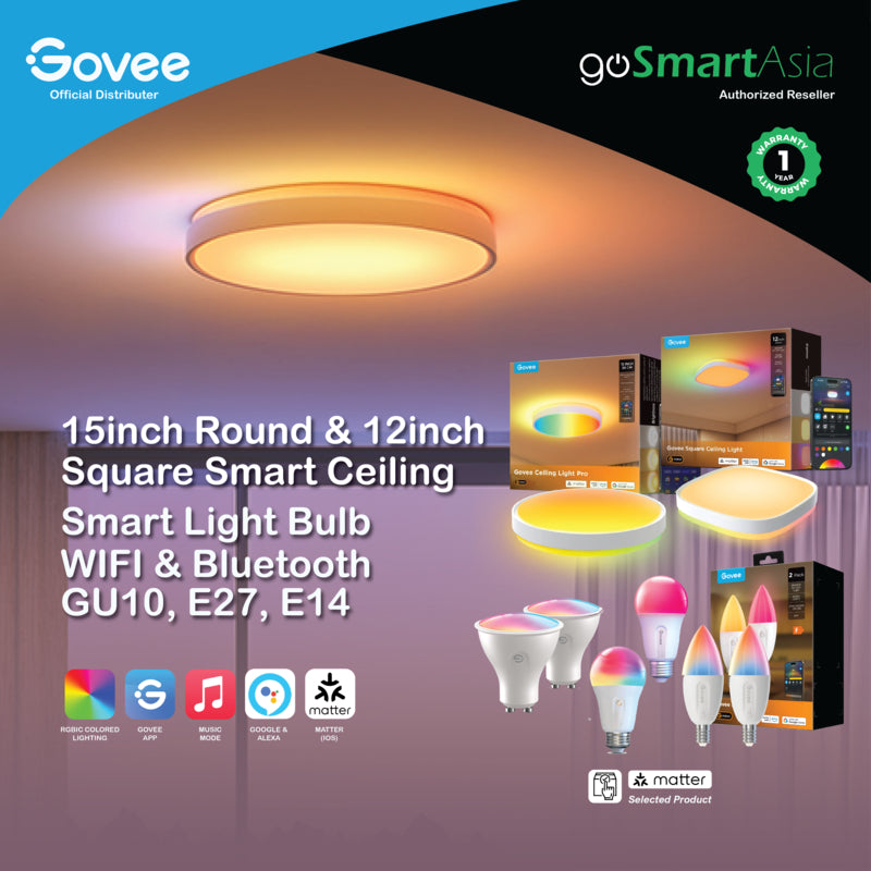 goSmart Asia Govee Pendant Light  Smart Light Bulb Ceiling Light WIFI & Bluetooth Color Changing Light Bulbs RGBWW Dimmable  RGB Light