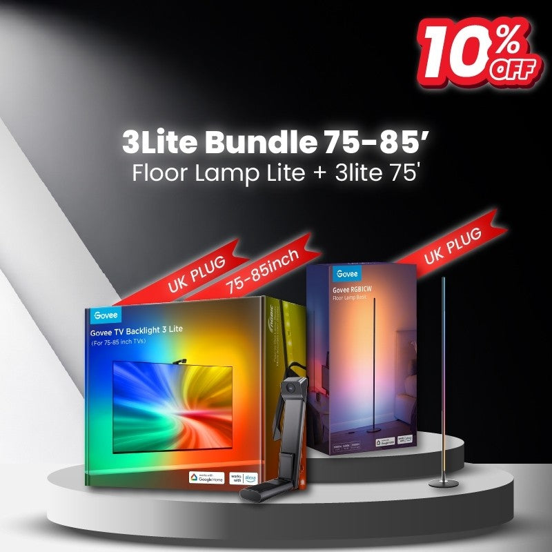goSmart Asia Govee Envisual TV Lampu Belakang 3 Lite 55-65" / 75-85" Wifi Lampu Belakang LED TV Dengan Kamera