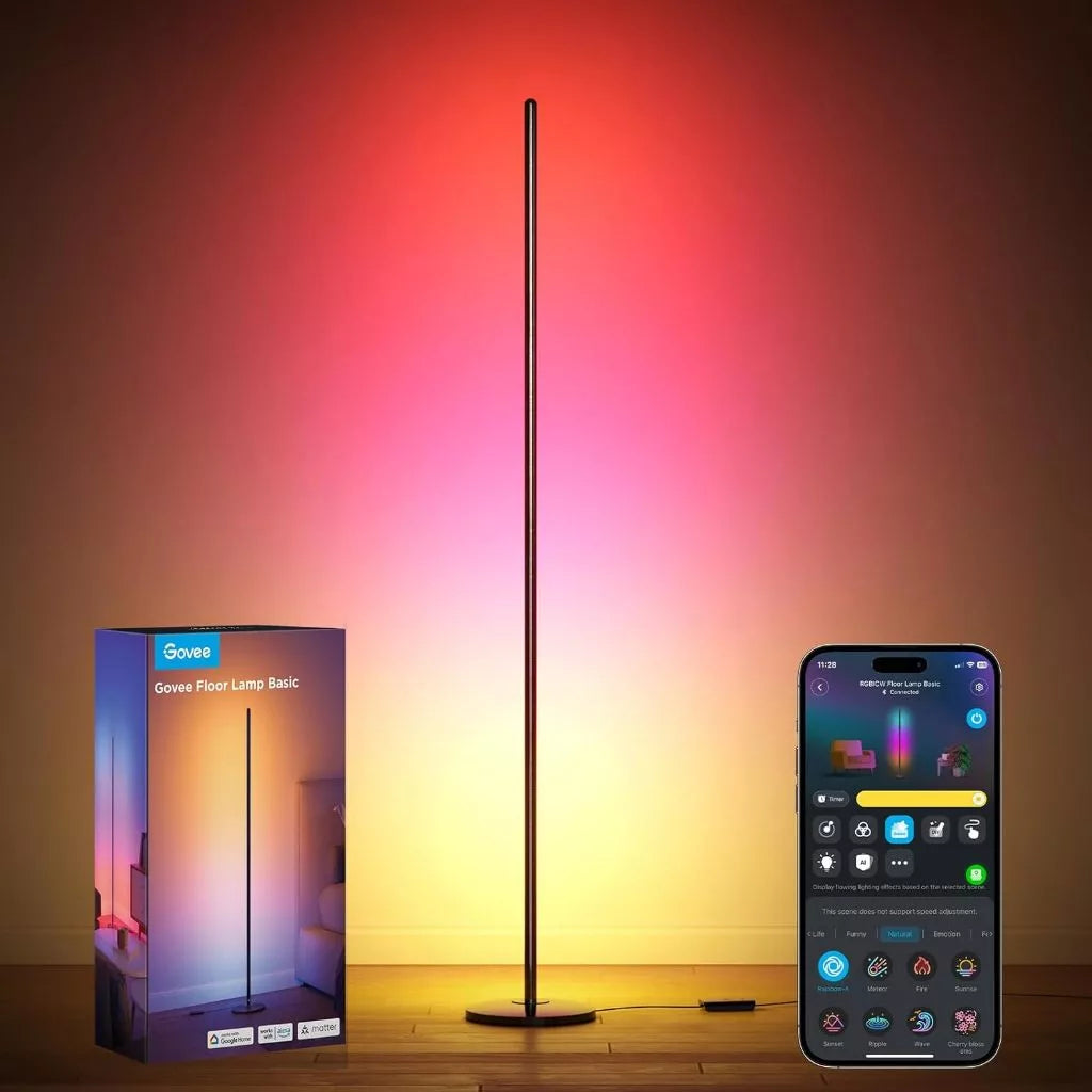goSmart Asia Govee Lyra/Cylinder/Uplighter/Tree Lamp/Lantern Floor Lamp Floor Lamp Lite 2 Floor Lamp Pro Black 2 RGBIC Technology Stand Lamp Gaming Light Lampu Lantai
