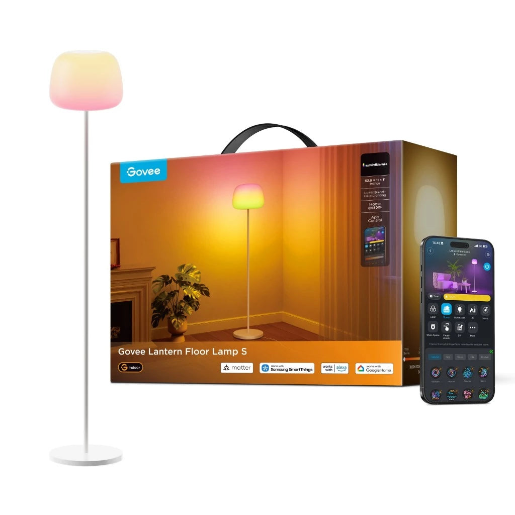 goSmart Asia Govee Lyra/Cylinder/Uplighter/Tree Lamp/Lantern Floor Lamp Floor Lamp Lite 2 Floor Lamp Pro Black 2 RGBIC Technology Stand Lamp Gaming Light Lampu Lantai