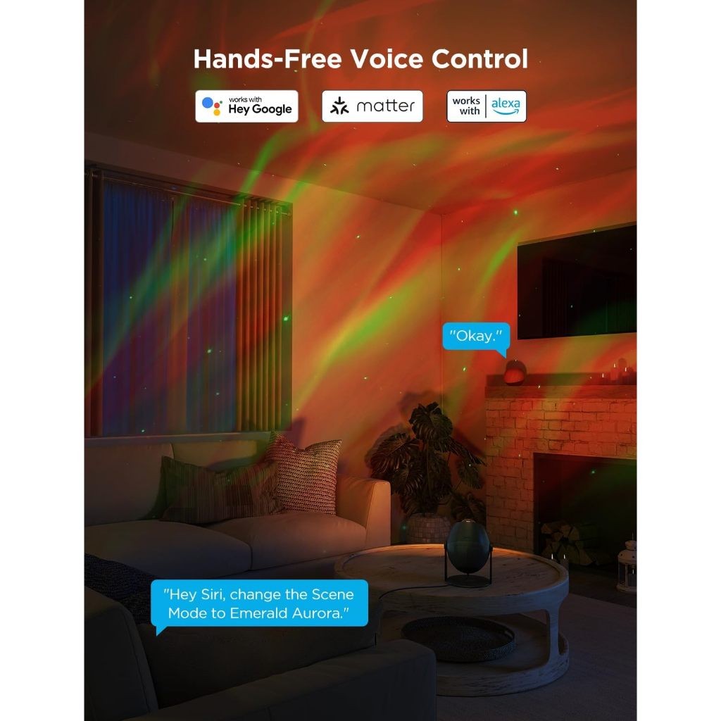 Govee Star Light Projector &  Projector 2 Pro with 3 Aurora Flowing Effects, Star Projector Works with Matter Night Ligh