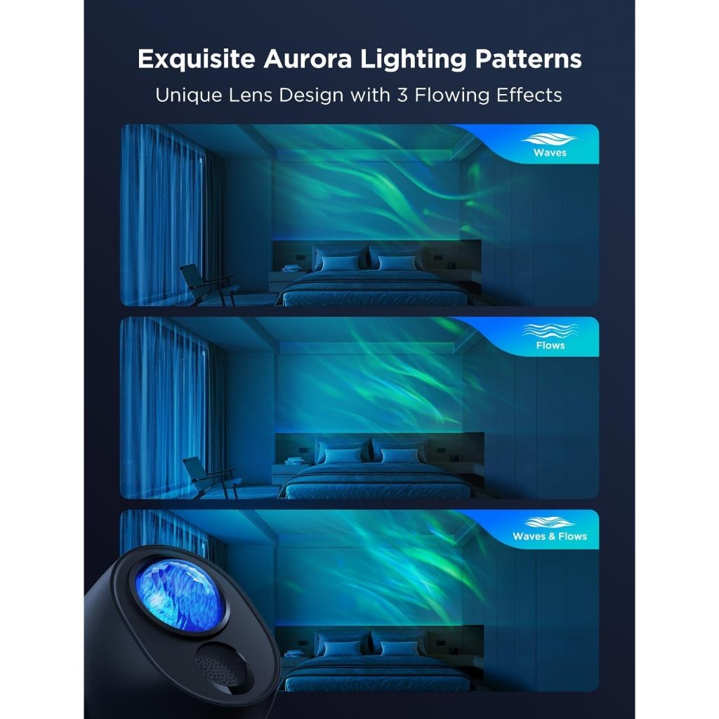 Govee Star Light Projector &  Projector 2 Pro with 3 Aurora Flowing Effects, Star Projector Works with Matter Night Ligh
